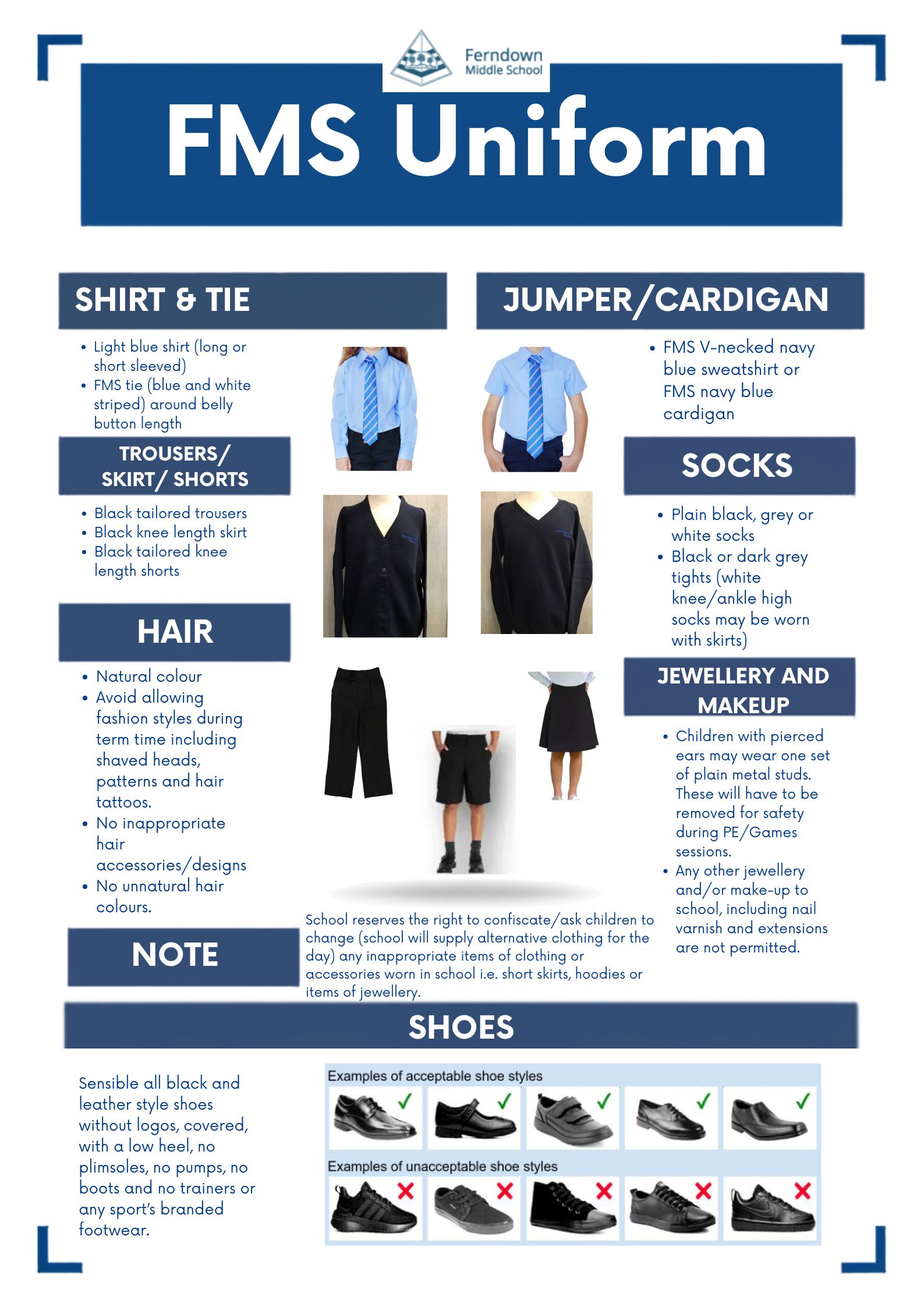 Ferndown Middle School Uniform Guide